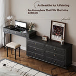 Stylish Gray Cabinet with Gold Accents - Elegant Storage Solution for Home Decor hmz-4946