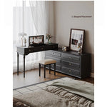 Stylish Gray Cabinet with Gold Accents - Elegant Storage Solution for Home Decor hmz-4946