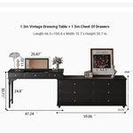 Elegant Makeup Table with Glass Top - Stylish Storage Solution for Your Beauty Essentials hmz-4947