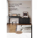 Elegant Makeup Table with Glass Top - Stylish Storage Solution for Your Beauty Essentials hmz-4947