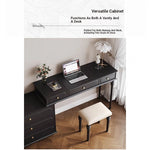 Elegant Makeup Table with Glass Top - Stylish Storage Solution for Your Beauty Essentials hmz-4947