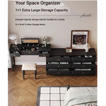 Elegant Makeup Table with Glass Top - Stylish Storage Solution for Your Beauty Essentials hmz-4947