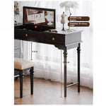 Elegant Makeup Table with Glass Top - Stylish Storage Solution for Your Beauty Essentials hmz-4947