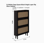 Stylish Shoe Cabinet with Woven Baskets - Organize Your Entryway in Style! hmz-4948