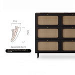 Stylish Shoe Cabinet with Woven Baskets - Organize Your Entryway in Style! hmz-4948