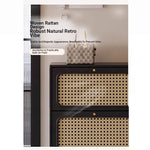 Stylish Shoe Cabinet with Woven Baskets - Organize Your Entryway in Style! hmz-4948