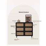 Stylish Shoe Cabinet with Woven Baskets - Organize Your Entryway in Style! hmz-4948