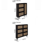 Stylish Shoe Cabinet with Woven Baskets - Organize Your Entryway in Style! hmz-4948