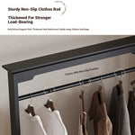Chic Solid Wood Storage Rack with Hanging Rod and Drawer for Stylish Organization hmz-4949