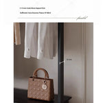 Chic Solid Wood Storage Rack with Hanging Rod and Drawer for Stylish Organization hmz-4949
