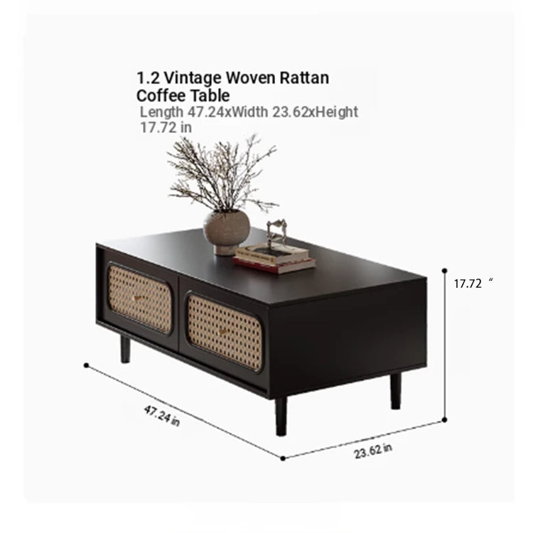 Stylish Solid Wood Tea Table with Tempered Glass Top - Perfect for Modern Living Rooms hmz-4950
