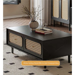 Stylish Solid Wood Tea Table with Tempered Glass Top - Perfect for Modern Living Rooms hmz-4950