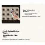 Stylish Solid Wood TV Cabinet with Tempered Glass and Elegant Rattan Design - Perfect for Modern Living Rooms! hmz-4951