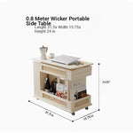 Stylish Tea Table with Storage and Rolling Wheels - Perfect for Modern Living Rooms hmz-4952