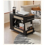 Stylish Tea Table with Storage and Rolling Wheels - Perfect for Modern Living Rooms hmz-4952
