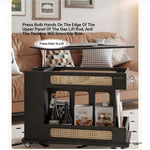 Stylish Tea Table with Storage and Rolling Wheels - Perfect for Modern Living Rooms hmz-4952