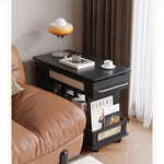 Stylish Tea Table with Storage and Rolling Wheels - Perfect for Modern Living Rooms hmz-4952