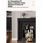 Elegant Black Cabinet with Stylish Shelves – Modern Home Storage Solution hmz-4953