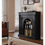 Elegant Black Cabinet with Stylish Shelves – Modern Home Storage Solution hmz-4953