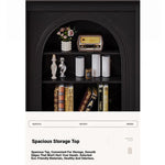 Elegant Black Cabinet with Stylish Shelves – Modern Home Storage Solution hmz-4953