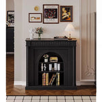 Elegant Black Cabinet with Stylish Shelves – Modern Home Storage Solution hmz-4953