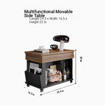 Stylish Modern Tea Table with Tempered Glass Top and Storage - Perfect for Living Room Decor hmz-4954