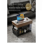 Stylish Modern Tea Table with Tempered Glass Top and Storage - Perfect for Living Room Decor hmz-4954