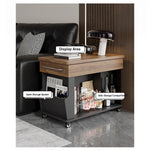 Stylish Modern Tea Table with Tempered Glass Top and Storage - Perfect for Living Room Decor hmz-4954