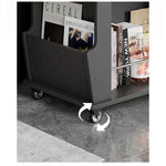 Stylish Modern Tea Table with Tempered Glass Top and Storage - Perfect for Living Room Decor hmz-4954
