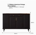 Stylish Black Cabinet with Gold Accents - Ideal Storage Solution for Modern Interiors hmz-4955