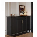 Stylish Black Cabinet with Gold Accents - Ideal Storage Solution for Modern Interiors hmz-4955