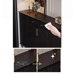 Stylish Black Cabinet with Gold Accents - Ideal Storage Solution for Modern Interiors hmz-4955