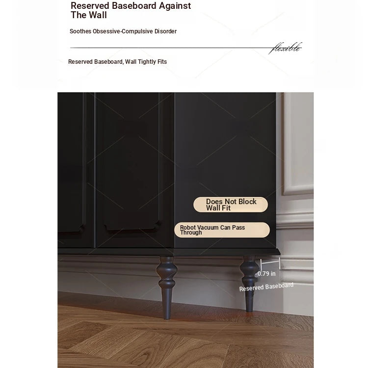 Stylish Black Cabinet with Gold Accents - Ideal Storage Solution for Modern Interiors hmz-4955