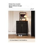 Stylish Black Cabinet with Gold Accents - Ideal Storage Solution for Modern Interiors hmz-4955