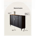 Stylish Black Cabinet with Gold Accents - Ideal Storage Solution for Modern Interiors hmz-4955