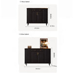 Stylish Black Cabinet with Gold Accents - Ideal Storage Solution for Modern Interiors hmz-4955