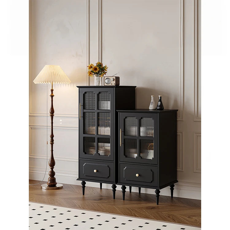Stylish Solid Wood Cabinet with Glass Doors – Elegant Storage Solution for Modern Homes hmz-4956