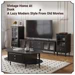 Stylish Solid Wood Cabinet with Glass Doors – Elegant Storage Solution for Modern Homes hmz-4956