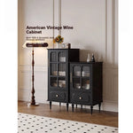 Stylish Solid Wood Cabinet with Glass Doors – Elegant Storage Solution for Modern Homes hmz-4956