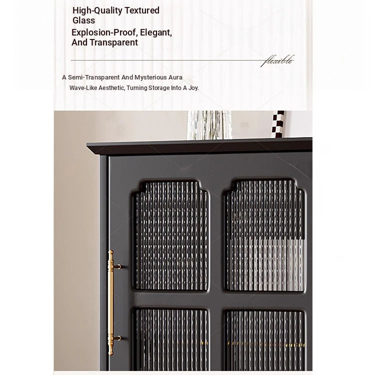 Stylish Solid Wood Cabinet with Glass Doors – Elegant Storage Solution for Modern Homes hmz-4956