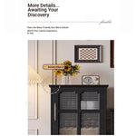 Stylish Solid Wood Cabinet with Glass Doors – Elegant Storage Solution for Modern Homes hmz-4956