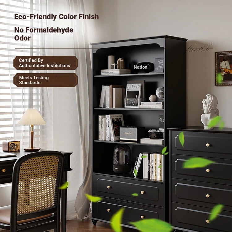 Elegant Solid Wood Cabinet with Shelves and Drawers - Perfect for Home and Office Storage hmz-4958