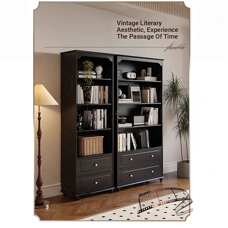 Elegant Solid Wood Cabinet with Shelves and Drawers - Perfect for Home and Office Storage hmz-4958