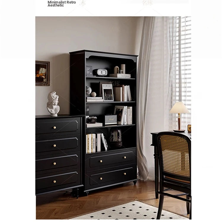 Elegant Solid Wood Cabinet with Shelves and Drawers - Perfect for Home and Office Storage hmz-4958