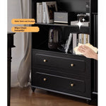 Elegant Solid Wood Cabinet with Shelves and Drawers - Perfect for Home and Office Storage hmz-4958