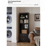 Elegant Solid Wood Cabinet with Shelves and Drawers - Perfect for Home and Office Storage hmz-4958