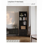 Elegant Solid Wood Cabinet with Shelves and Drawers - Perfect for Home and Office Storage hmz-4958