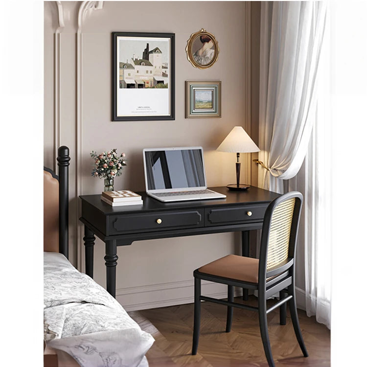 Stylish Solid Wood Desk with Drawer - Elegant Home Office Furniture hmz-4959