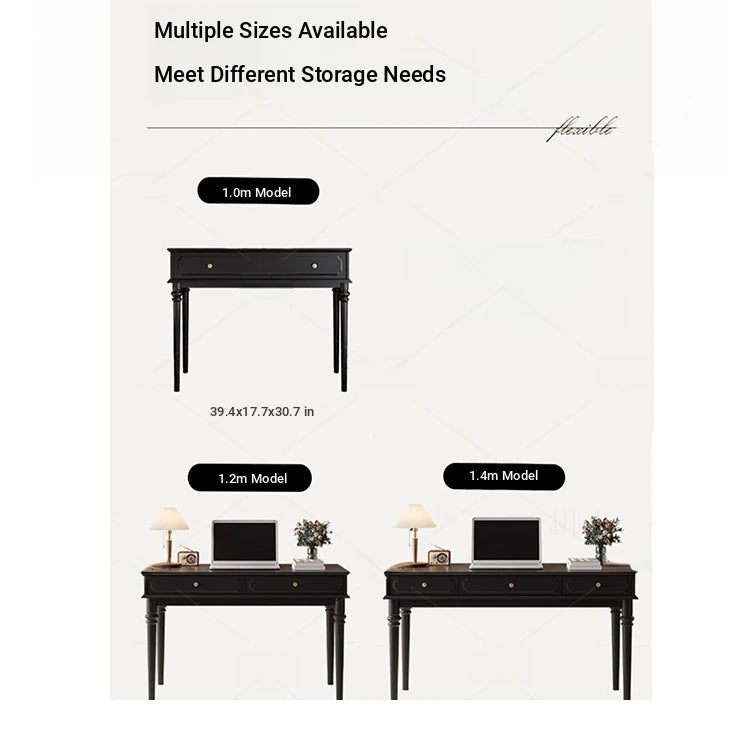 Stylish Solid Wood Desk with Drawer - Elegant Home Office Furniture hmz-4959