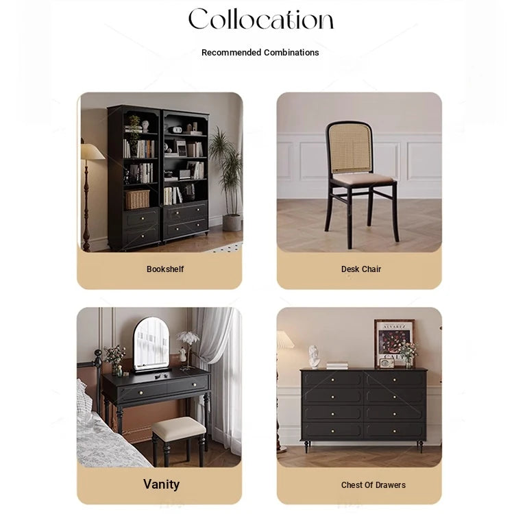 Stylish Solid Wood Desk with Drawer - Elegant Home Office Furniture hmz-4959